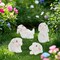 24 PCS Mini Bunnies Easter Decor - Mini Resin Animals Rabbits, Miniature Figurines Tiny Animals to Hide, for Easter Egg Filler Stuffers DIY Crafts Fairy Gardens Table Decor (White)